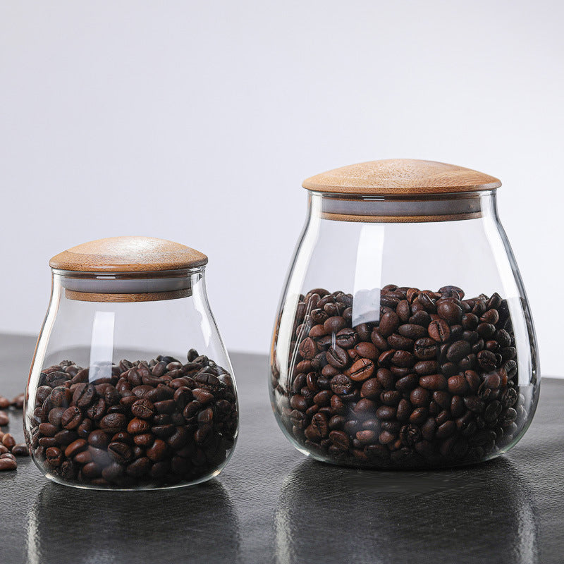 Glass Curved Storage Jars