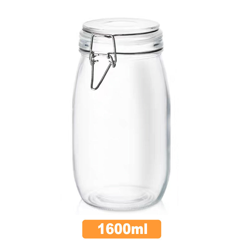 Premium Glass Storage Jars with Airtight Clasp