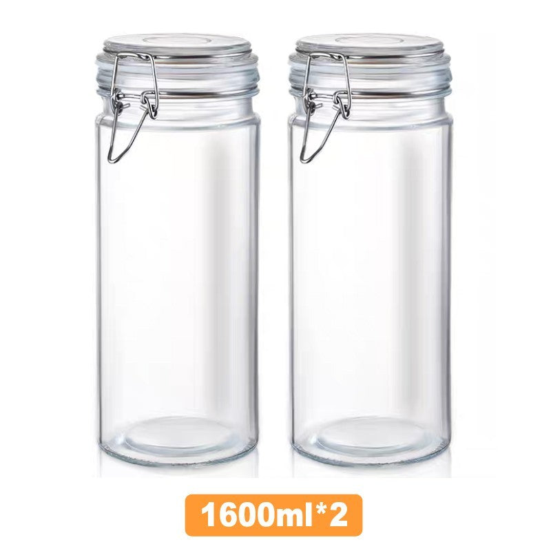 Premium Glass Storage Jars with Airtight Clasp