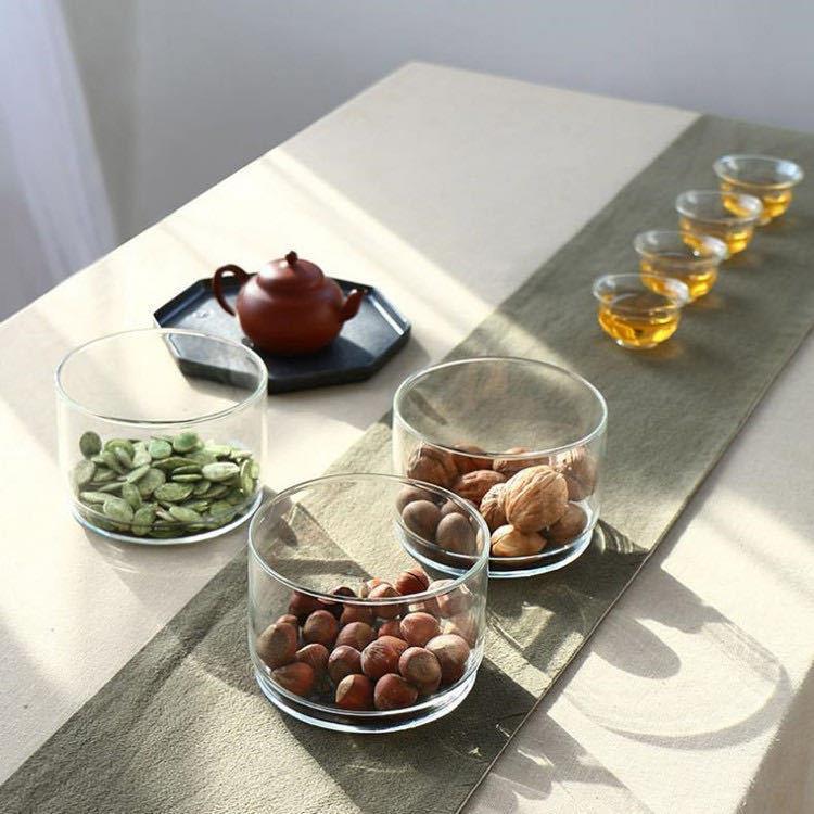 Stackable Multi-Layer Glass Storage Bowls with Bamboo Lid