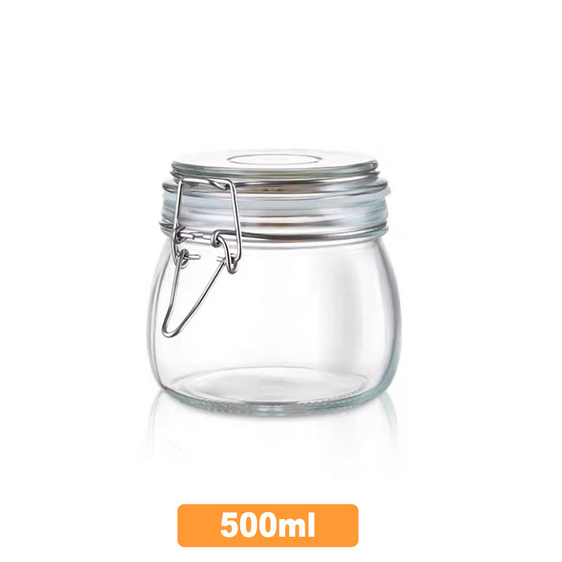 Premium Glass Storage Jars with Airtight Clasp