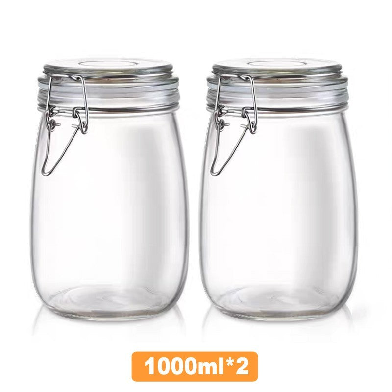 Premium Glass Storage Jars with Airtight Clasp