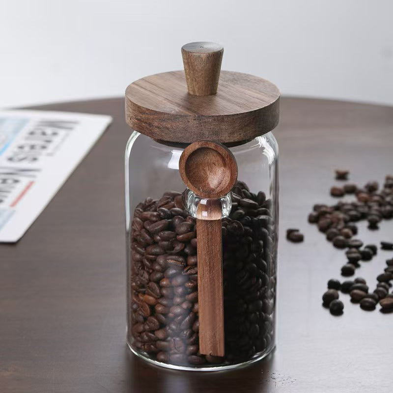 Glass Pantry Jar with Wooden Spoon