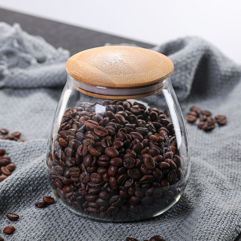 Glass Curved Storage Jars