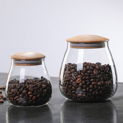 Glass Curved Storage Jars