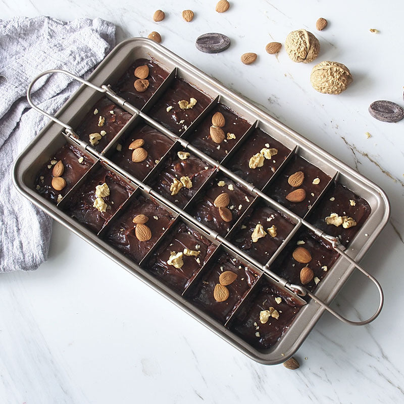 Stainless Steel Brownie Pan with Cutter