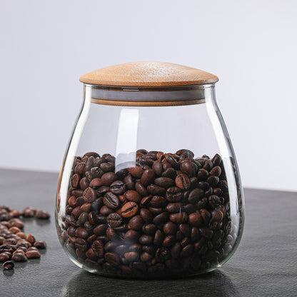 Glass Curved Storage Jars