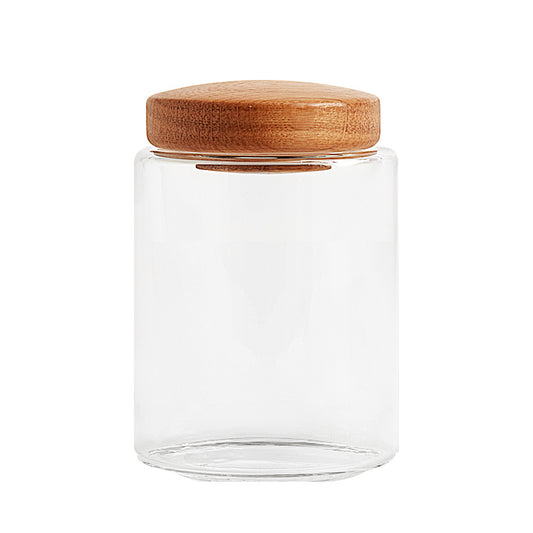 Quality Oak Glass Sealed Storage Jar