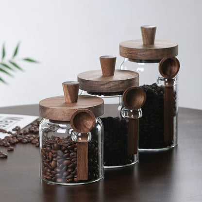 Glass Pantry Jar with Wooden Spoon