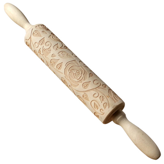 Garden Print Wooden Rolling Pin